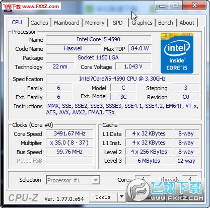 cpu-z cpu检测工具v1.80.1绿色版截图0