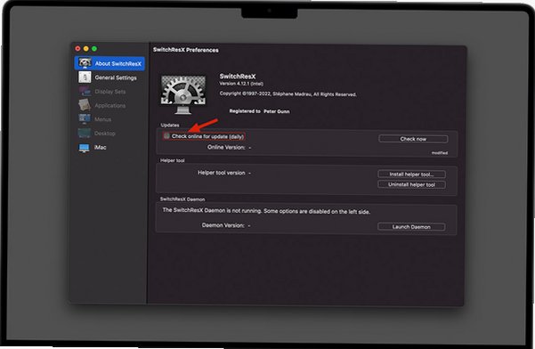 SwitchResX Mac版 Mac显示器分辨率自定义管理工具截图1